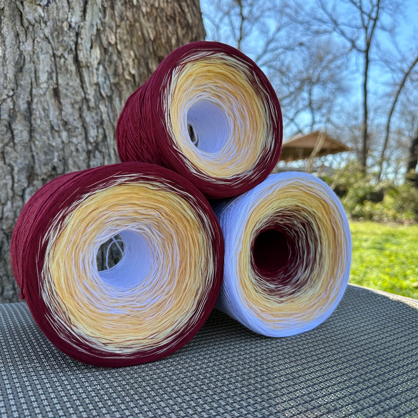 Hawthorn, May Birth Flower, Gradient Cotton Natural Fiber Yarn - Rena'sThreadandCrafts