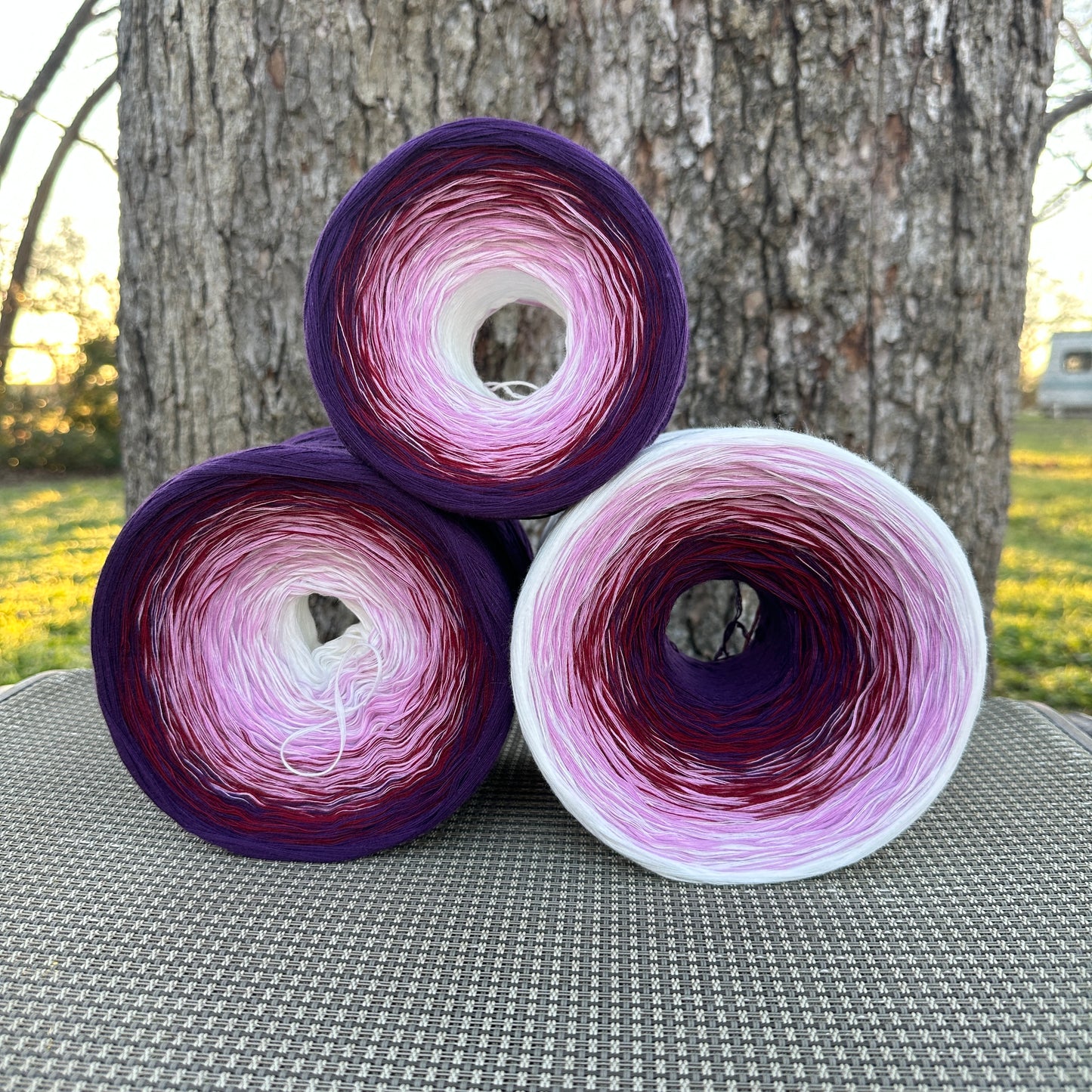 Morning Glory, September Birth Flower, Gradient Cotton Natural Fiber Yarn - Rena'sThreadandCrafts
