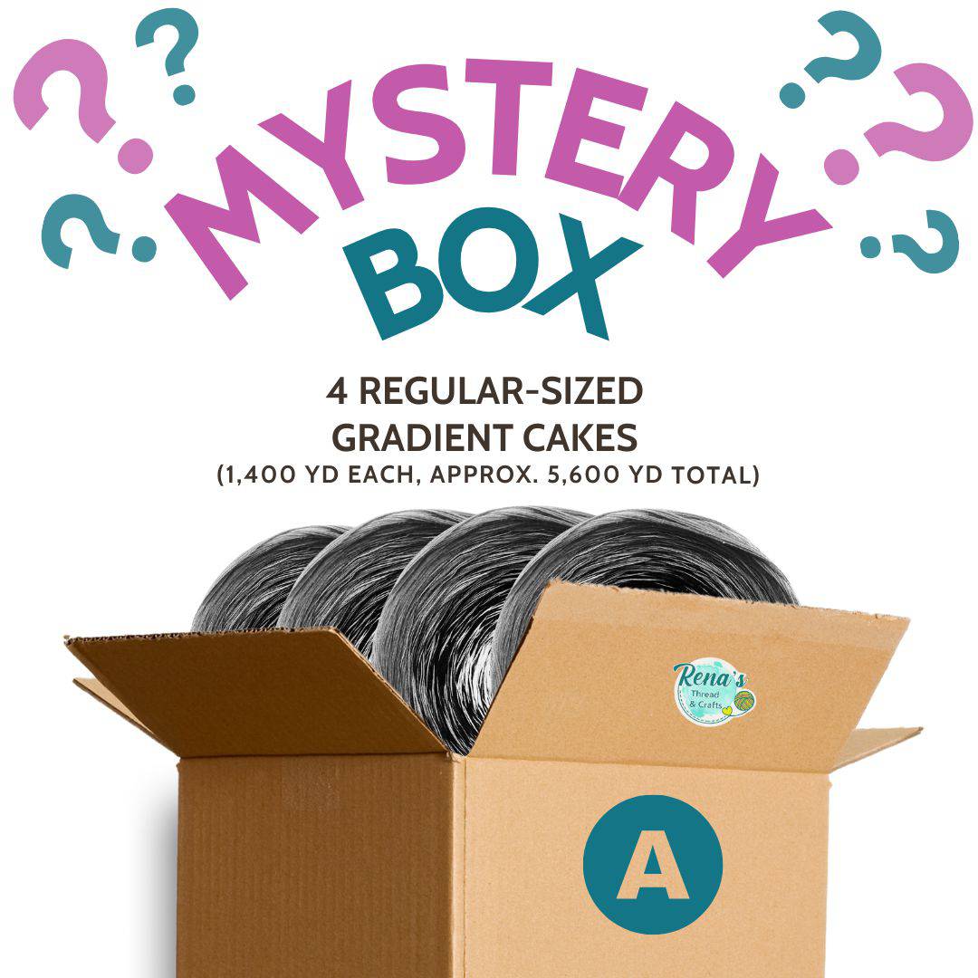 Mystery Yarn Box β Surprise Gift for Knitters, Crocheters, & Crafters, Ready To Ship-YARN-Box A- 4 Regular Size of Gradient-Renas Thread and Crafts