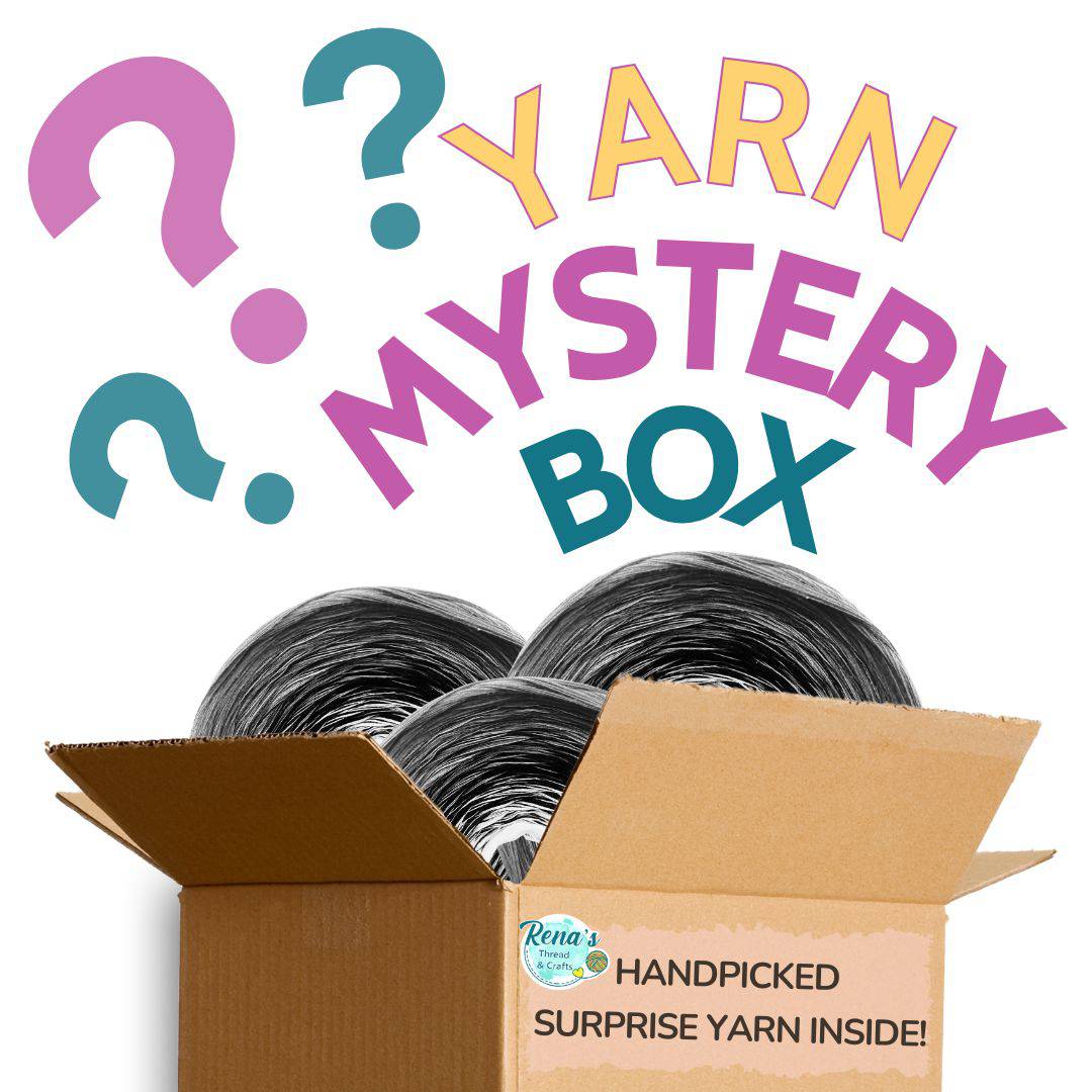 Mystery Yarn Box β Surprise Gift for Knitters, Crocheters, & Crafters, Ready To Ship-YARN-Box A- 4 Regular Size of Gradient-Renas Thread and Crafts
