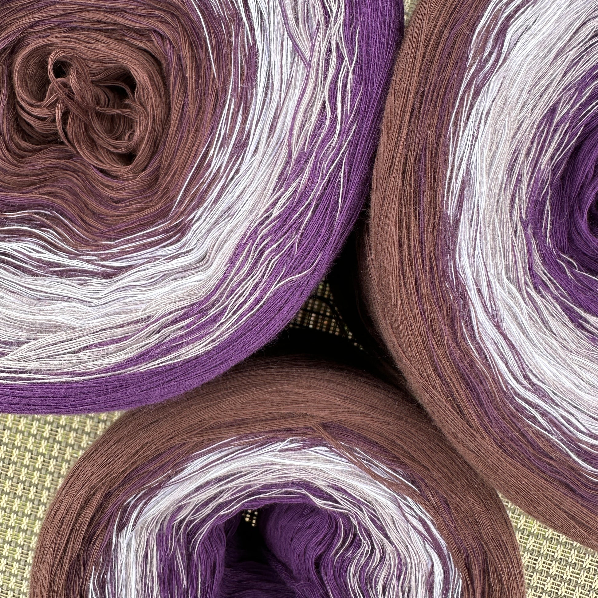 Rich Eggplant, Gradient Cotton Natural Fiber Yarn - Rena'sThreadandCrafts