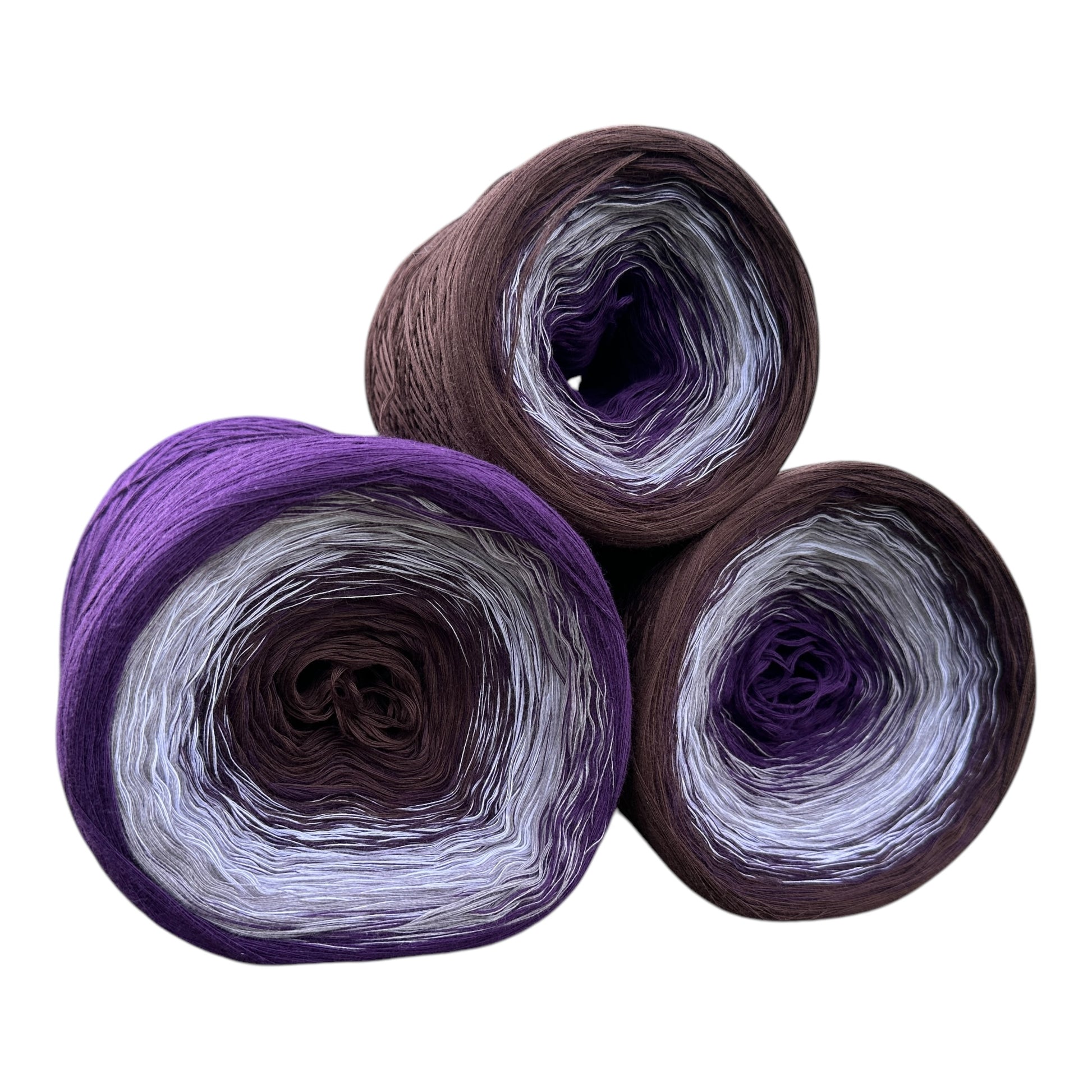 Rich Eggplant, Gradient Cotton Natural Fiber Yarn - Rena'sThreadandCrafts
