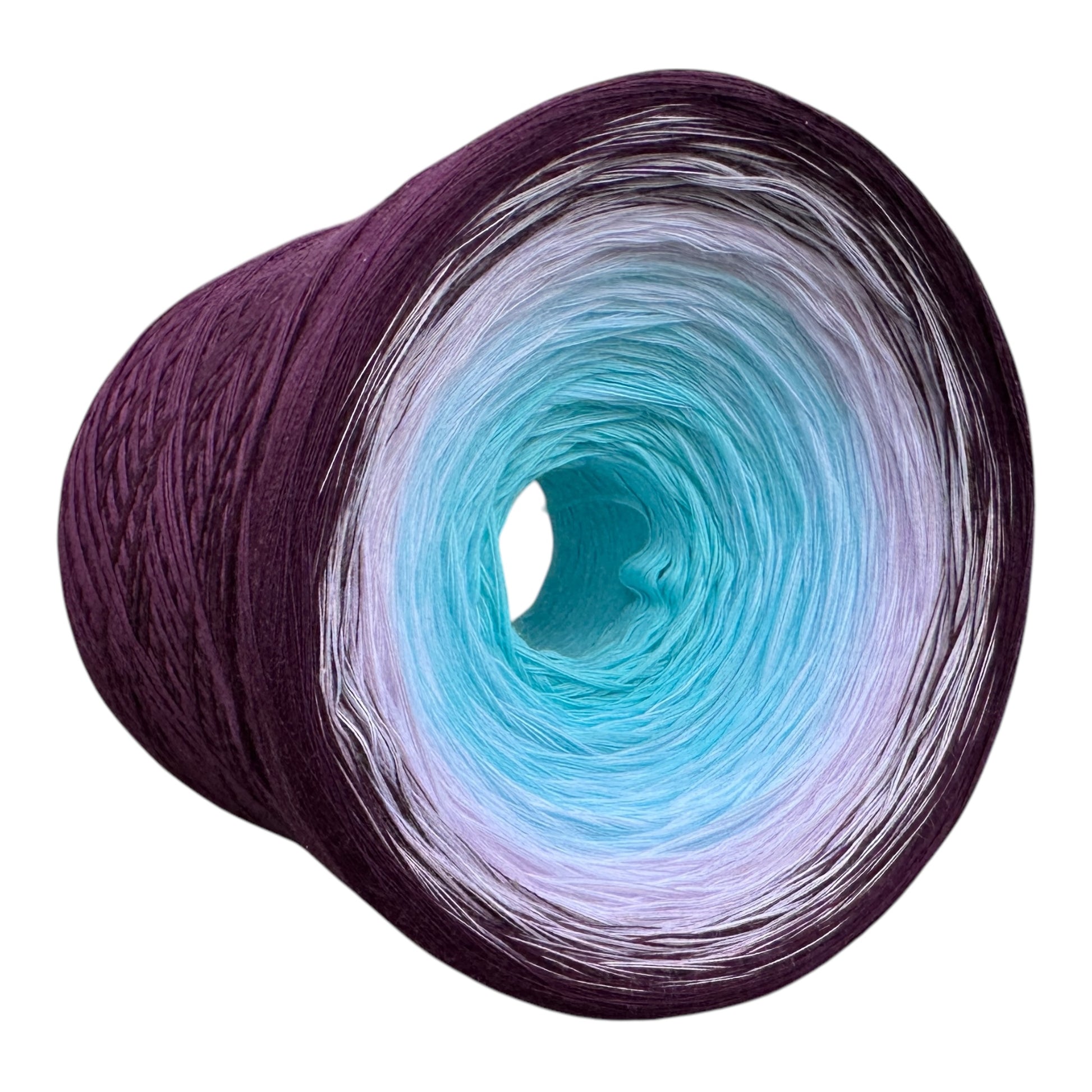 Tied With Love : Aqua & Plum, Gradient Yarn - Rena'sThreadandCrafts