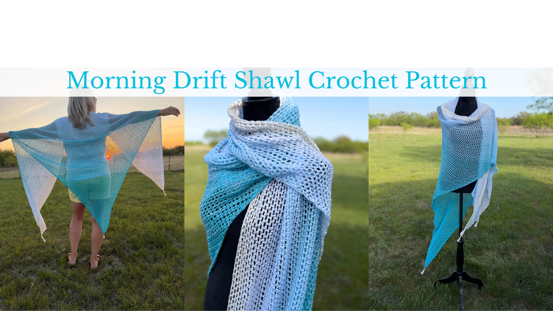 Morning Drift Shawl – Easy Asymmetrical Crochet Shawl Pattern (Lightweight & Airy)