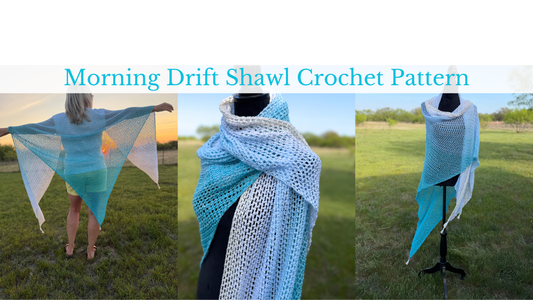 Morning Drift Shawl – Easy Asymmetrical Crochet Shawl Pattern (Lightweight & Airy)