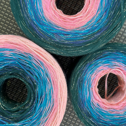Celestial Lake Sparkle, Gradient Yarn With Sparkle - Rena'sThreadandCrafts