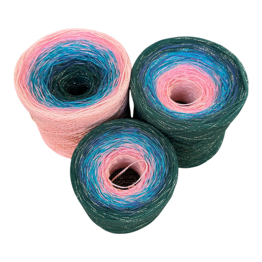 Celestial Lake Sparkle, Gradient Yarn With Sparkle - Rena'sThreadandCrafts