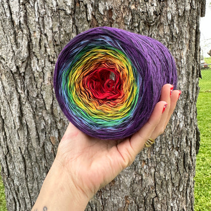 Gothic Rainbow Gradient Cotton Natural Fiber Yarn - Rena'sThreadandCrafts