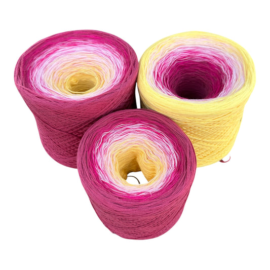 Honeysuckle, June Birth Flower, Gradient Cotton Natural Fiber Yarn - Rena'sThreadandCrafts
