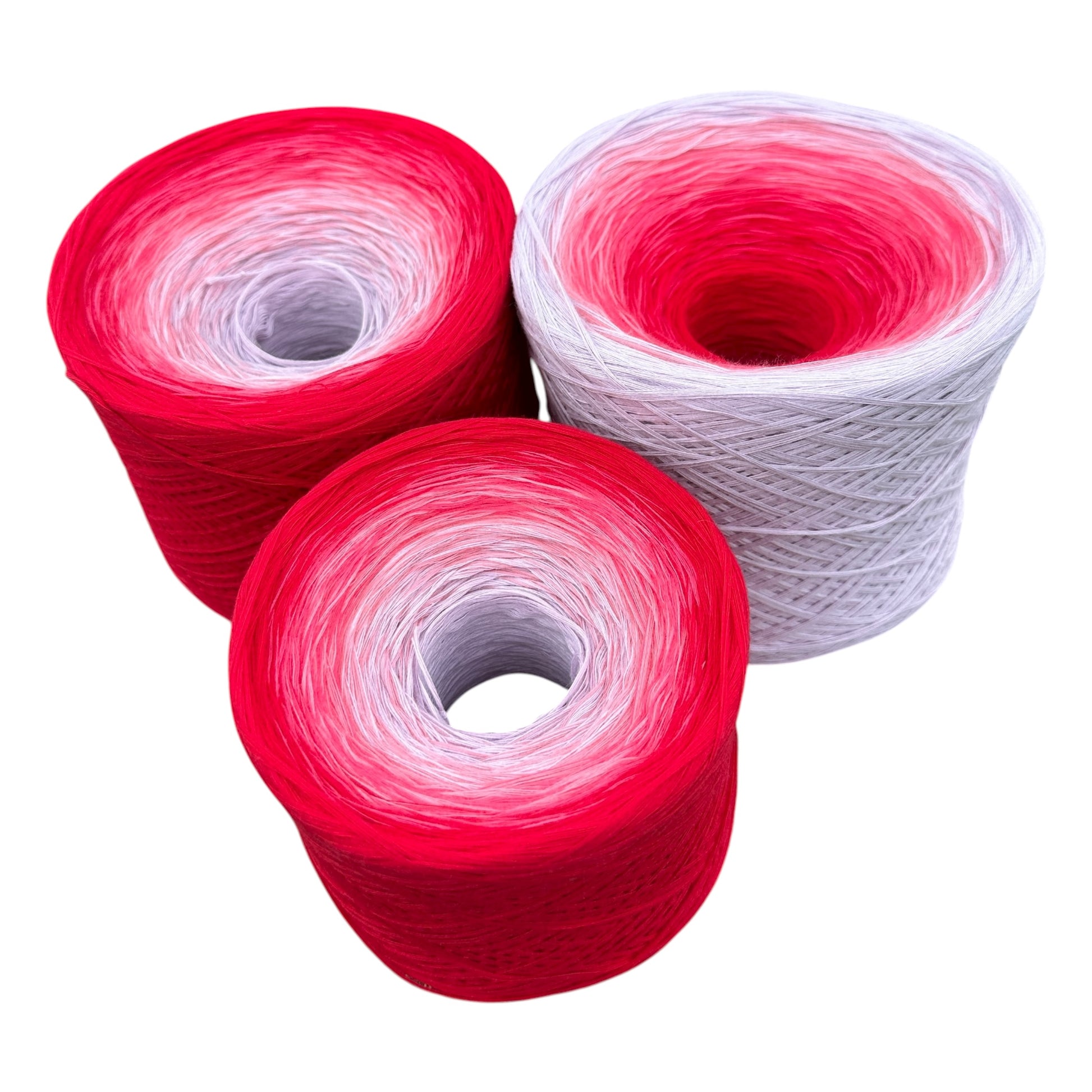 January - Carnation, Gradient Cotton Natural Fiber Yarn - Rena'sThreadandCrafts