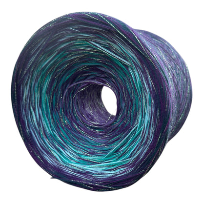 Michi Purple Teal Mix, Gradient Cotton Natural Fiber Yarn - Rena'sThreadandCrafts