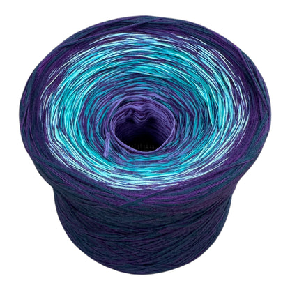 Michi Purple Teal Mix, Gradient Cotton Natural Fiber Yarn - Rena'sThreadandCrafts