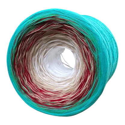 Michi’s Teal Garden, Gradient Yarn - Rena'sThreadandCrafts