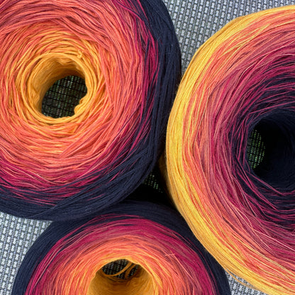 November - Chrysanthemum, Gradient Cotton Natural Fiber Yarn - Rena'sThreadandCrafts