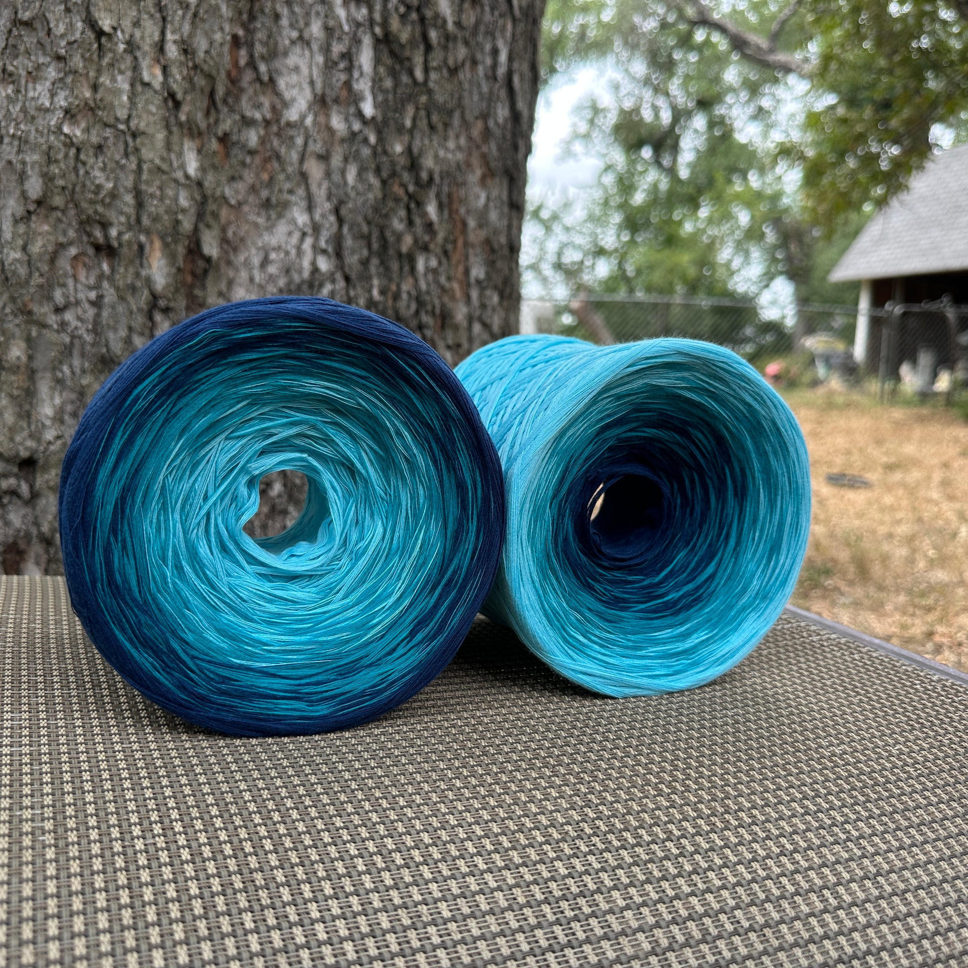 Ocean's Depth, 12ply cotton, Ombre Cotton Natural Fiber Yarn - Rena'sThreadandCrafts
