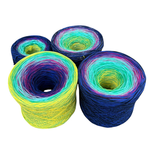 Party Lights, Gradient Cotton Natural Fiber Yarn - Rena'sThreadandCrafts