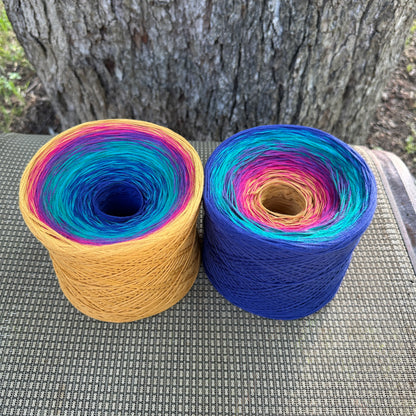 Playful Fleur - de lis, Gradient Cotton Natural Fiber Yarn