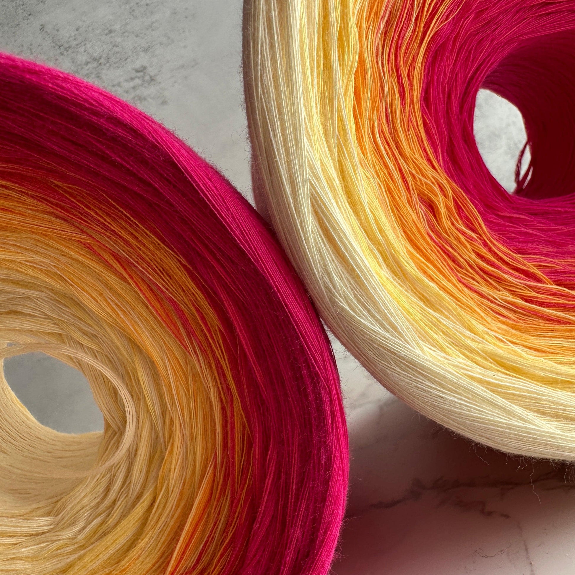 Positive Pink, Gradient Cotton Natural Fiber Yarn-YARN-1400-Light-Renas Thread and Crafts