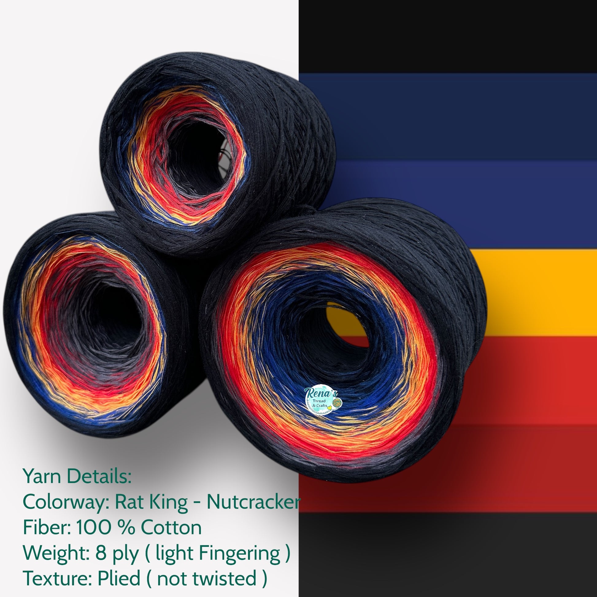 Rat King, Gradient Cotton Natural Fiber Yarn - Rena'sThreadandCrafts