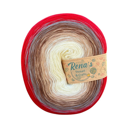 Scarlet, Polyester Gradient Yarn - Rena'sThreadandCrafts