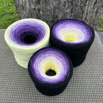 September - Aster, Gradient Cotton Natural Fiber Yarn - Rena'sThreadandCrafts