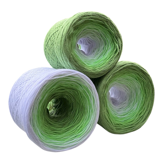 Snow Drop, January Birth Flower, Gradient Cotton Natural Fiber Yarn - Rena'sThreadandCrafts