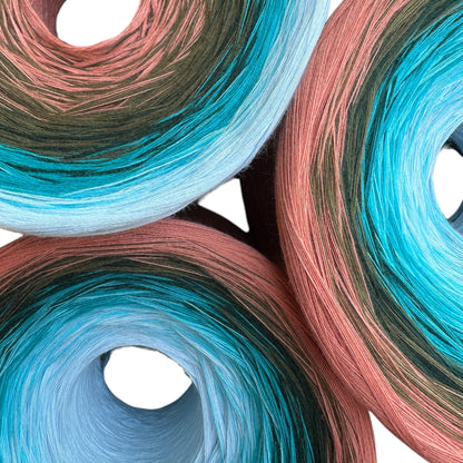 The Hills are Alive, Gradient Cotton Natural Fiber Yarn