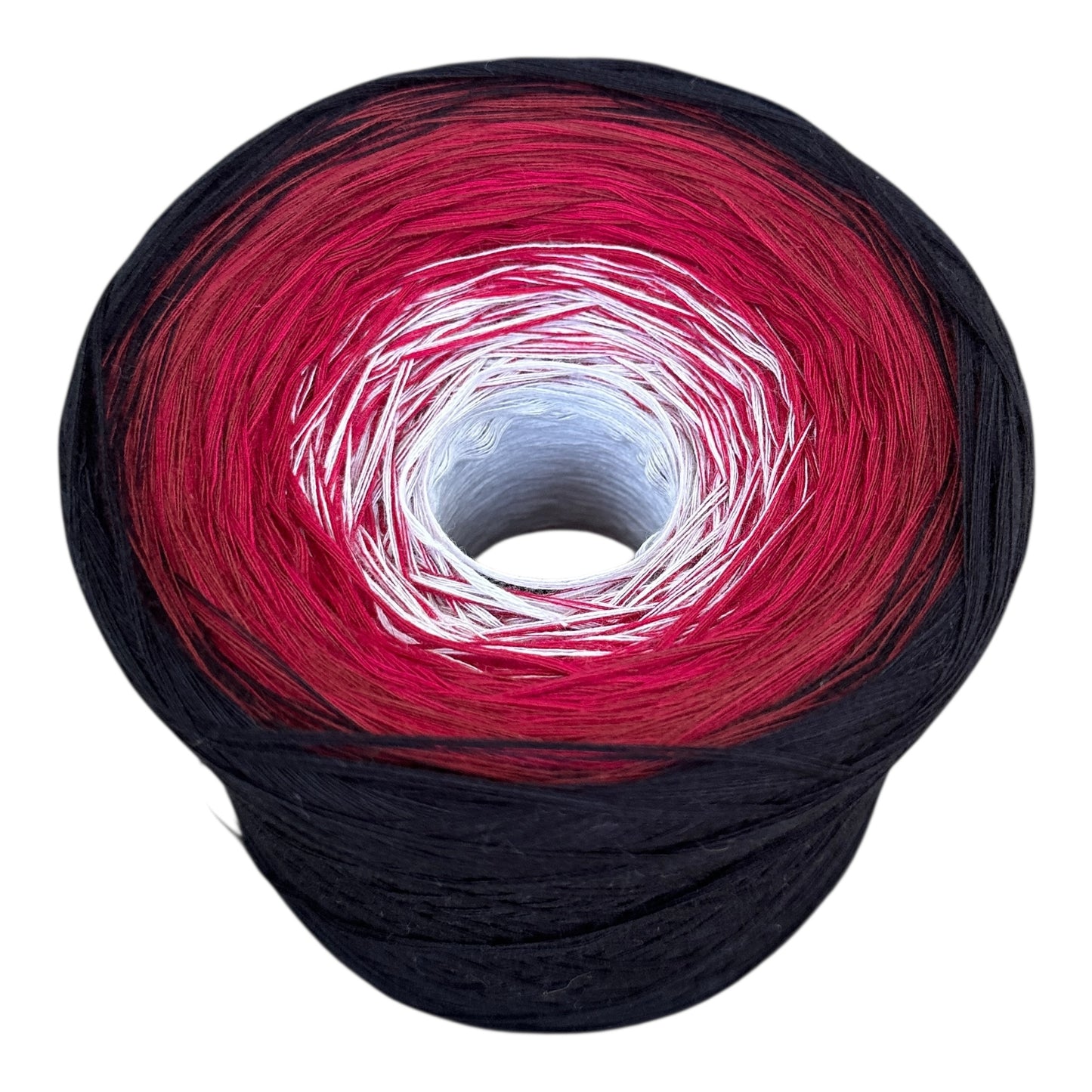 Tied With Love : Red & Gray, Gradient Cotton Natural Fiber Yarn - Rena'sThreadandCrafts
