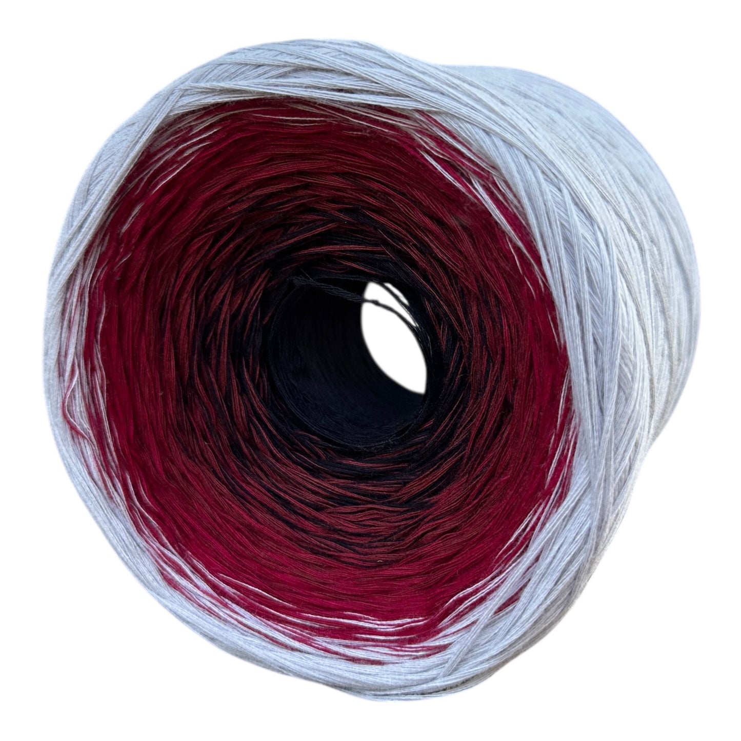 Tied With Love : Red & Gray, Gradient Cotton Natural Fiber Yarn - Rena'sThreadandCrafts