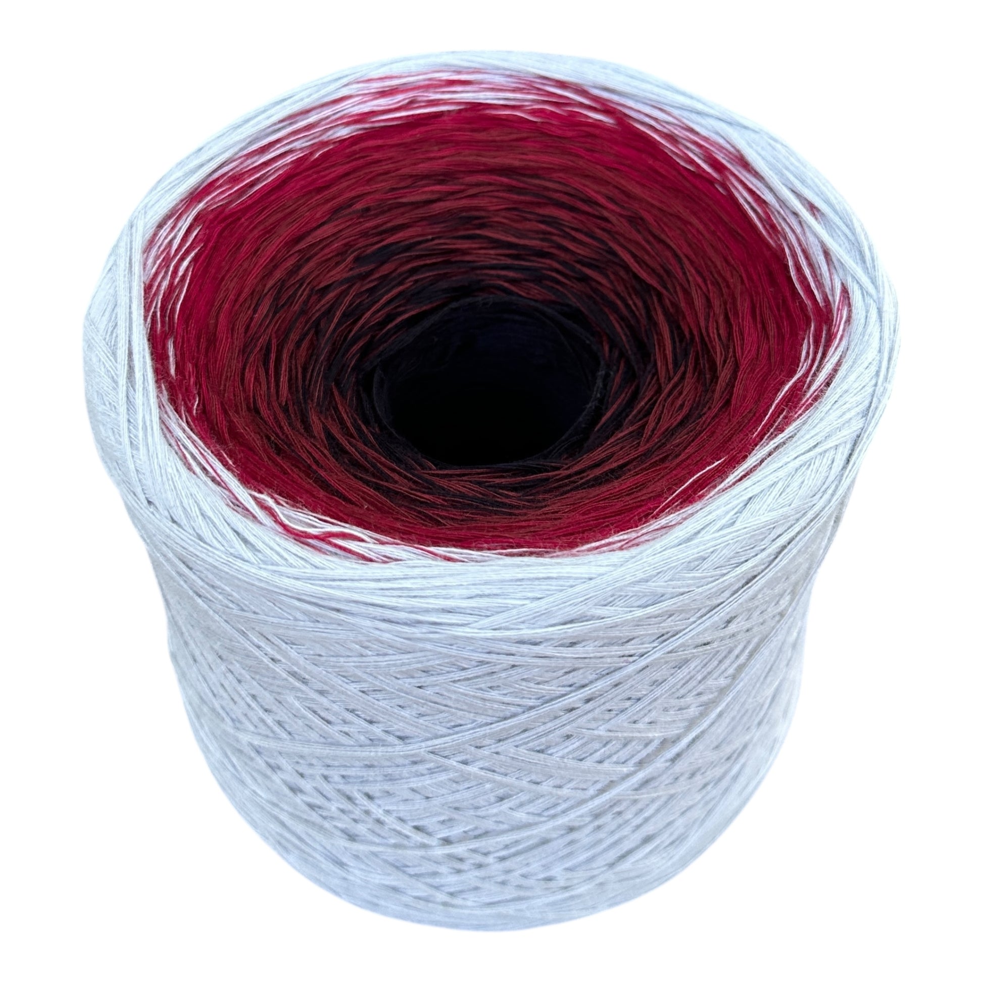 Tied With Love : Red & Gray, Gradient Cotton Natural Fiber Yarn - Rena'sThreadandCrafts
