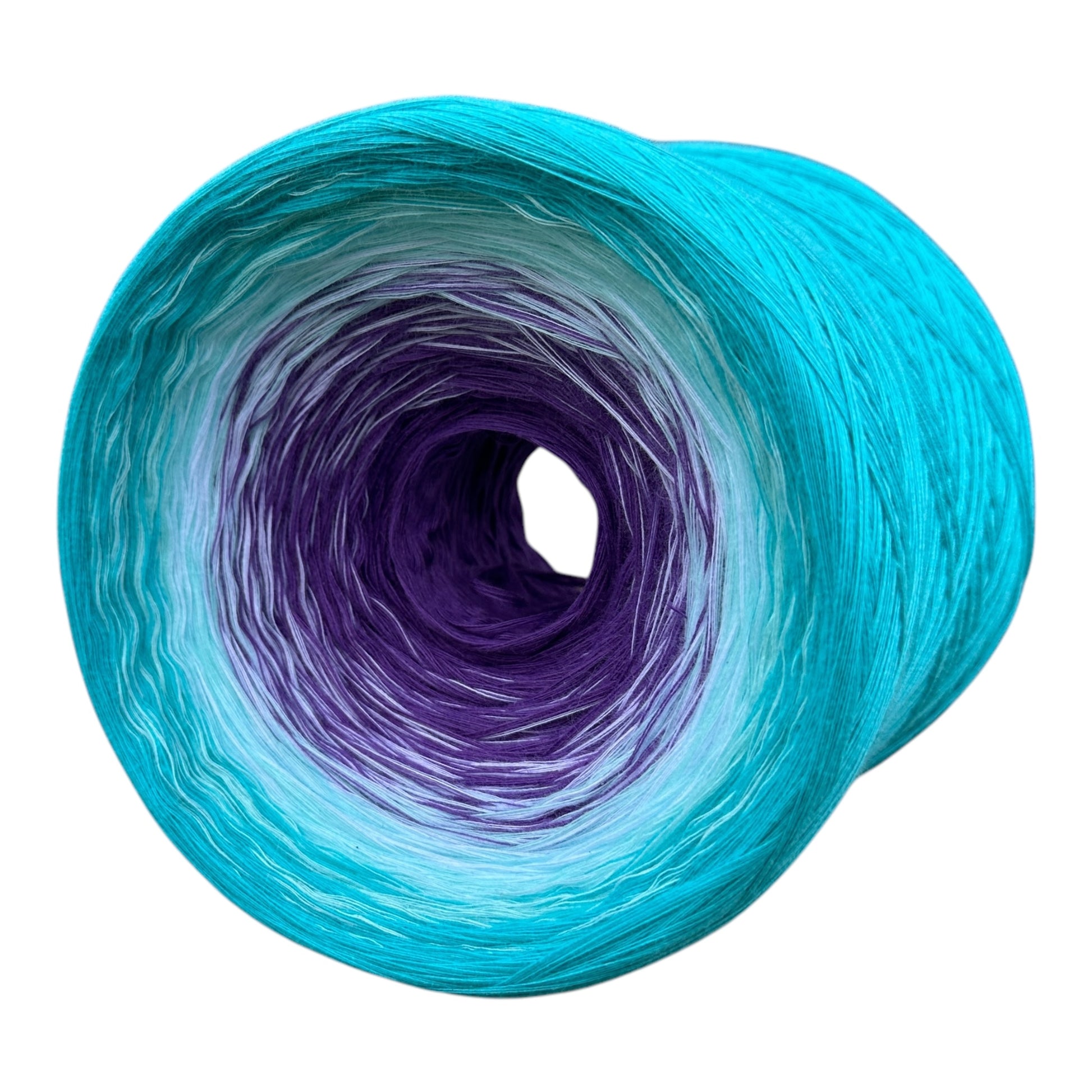 Tied With Love : Teal and Purple, Gradient Yarn - Rena'sThreadandCrafts
