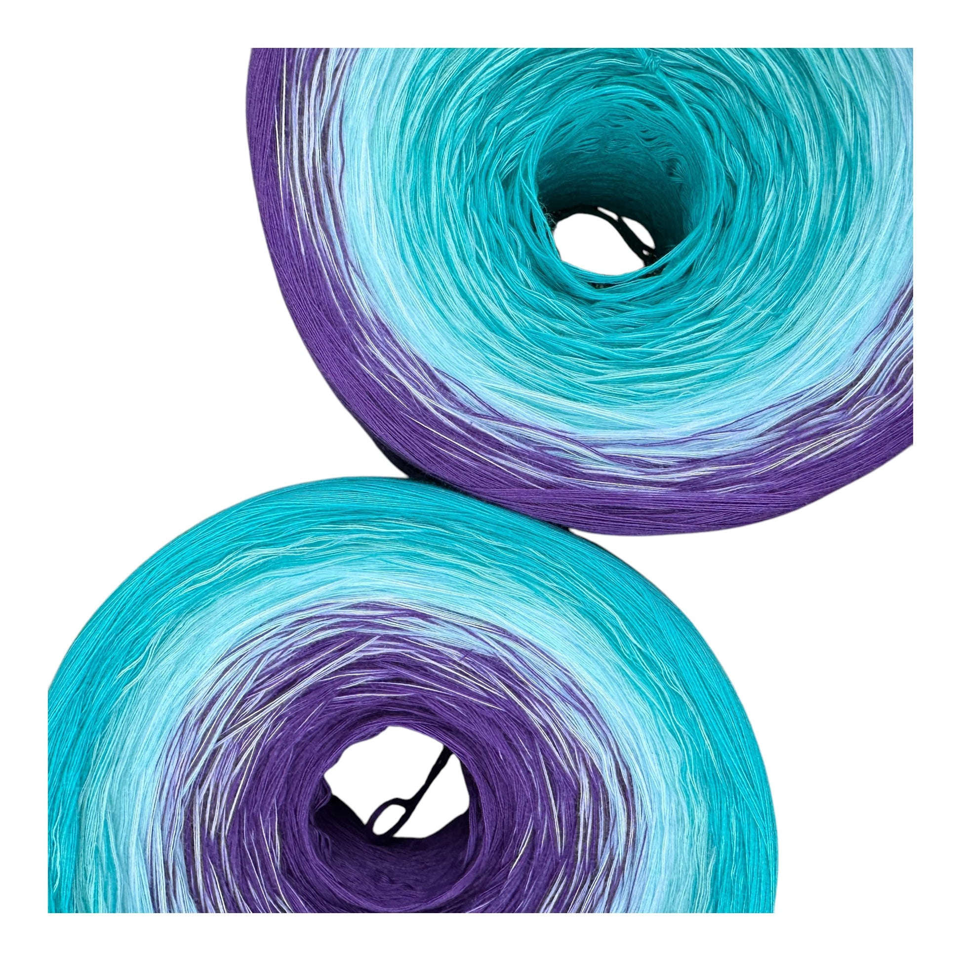 Tied With Love : Teal and Purple, Gradient Yarn - Rena'sThreadandCrafts