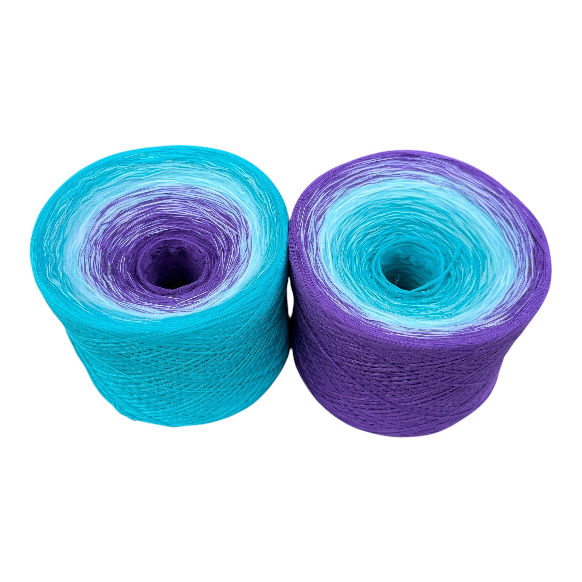 Tied With Love : Teal and Purple, Gradient Yarn - Rena'sThreadandCrafts